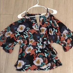 Flower wrap shirt!